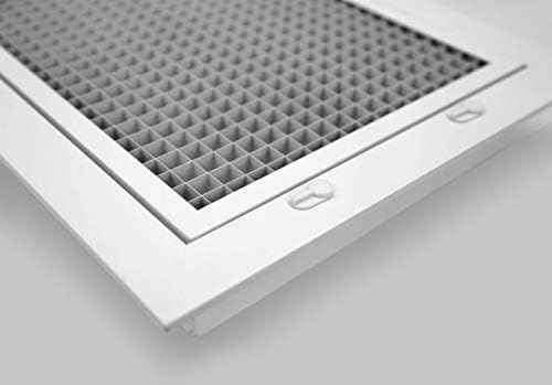 18" x 14" Cube Core Eggcrate Return Air Filter Grille for 1" Filter - Aluminum - White [Outer Dimensions: 20.5" x 16.5]