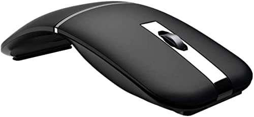 WFB Bluetooth Wireless Mouse for Laptop, Foldable Arc 180° Rotating Silent Click Portable Curved Computer Mice for Home, Office, Travel(Black)
