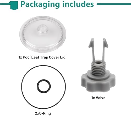 Sand Filter Pump Replacement Parts, SF15110 Pool Leaf Trap Cover Lid, Valve&O-Ring, Fits Intex 12 Inch Sand Filter Pumps, Replacement for Intex SF15110, 11823, SF80110-2, SF80110-1, ECO15110-2 Models
