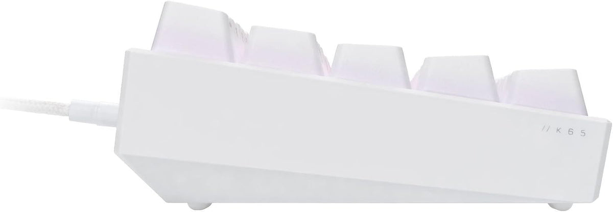 Corsair - K65 RGB Mini Wired 60% Mechanical, CH-9194114-NA, Cherry MX Speed Linear Switch Gaming Keyboard with PBT Double-Shot Keycaps - White (Renewed)