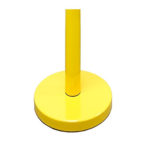 VIP Crowd Control Retractable Belt Stanchion Queue Safety Barrier Set, 36" Ht, 78" Belt (2 YEL Posts Black Belt)
