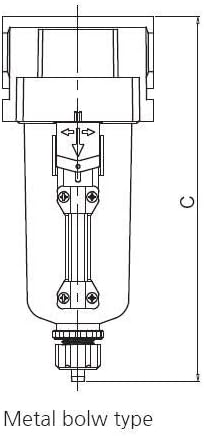 PneumaticPlus SAF300-N03B-MEP Compressed Air Particulate Filter 3/8" NPT