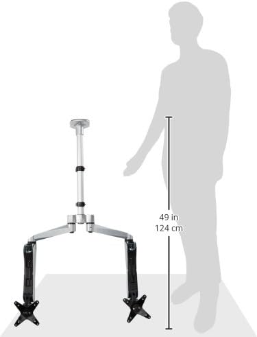 Expandable Dual Monitor Desk Mount Spring Arm Quick Connect with Clamp Base (DM-CDSA5-C) 24" - 29.9"