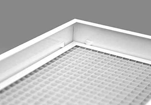 18" x 14" Cube Core Eggcrate Return Air Filter Grille for 1" Filter - Aluminum - White [Outer Dimensions: 20.5" x 16.5]