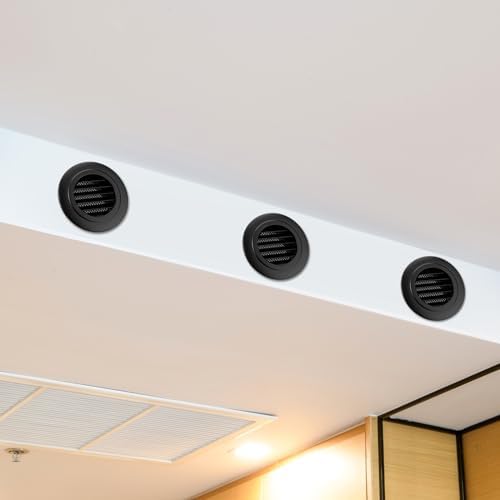 VIHOSE 4 Inch Round Soffit Vents ABS Plastic