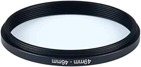 49mm to 46mm Step-Down Ring Filter Adapter for All Brands UV ND CPL Metal Ring Step-Down Rings Adapter Filter (49mm-46mm)