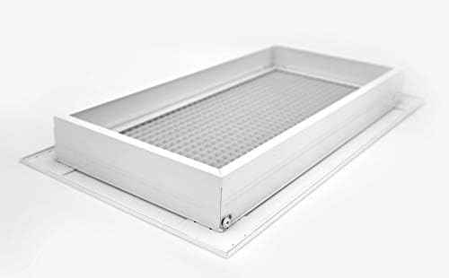 18" x 14" Cube Core Eggcrate Return Air Filter Grille for 1" Filter - Aluminum - White [Outer Dimensions: 20.5" x 16.5]