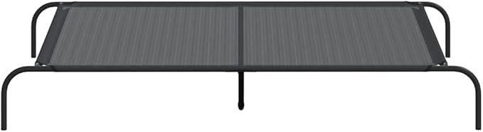 XXL Elevated Dog Bed, Portable Raised Pet Cot for Large Breeds, Breathable Textilene Mesh, Durable Powder-Coated Steel Frame, Indoor Outdoor Cooling Bed, 59.1 x 35.4 Inch, Black