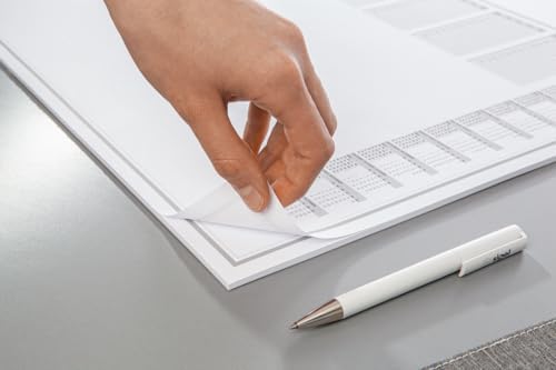 SIGEL H6550 Paper desk pad- monthly planner - grey - approx. A2-2026/2027/2028 - DE/EN/FR/NL - 12 sheets - FSC-certified