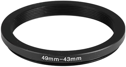 49-43mm Step-Down Ring Adapter, 49mm to 43mm Step Down Filter Ring for 49mm Lens Install 43mm ND CPL UV Camera Lens Filter(49mm-43mm)