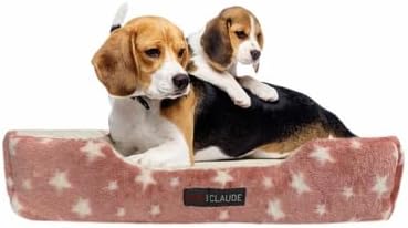 Otis & Claude Coral Velvet Pet Bed – XL/Large Pink Dog Bed, Ultra-Soft Washable Sofa-Style Cushion for Big Dogs, Heavy-Duty Chew-Resistant, Waterproof & Odor-Free Indoor Dog Bed (90" x 70")