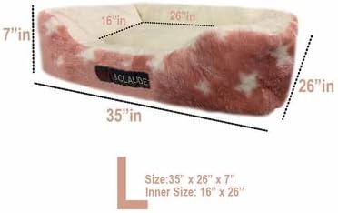 Otis & Claude Coral Velvet Pet Bed – XL/Large Pink Dog Bed, Ultra-Soft Washable Sofa-Style Cushion for Big Dogs, Heavy-Duty Chew-Resistant, Waterproof & Odor-Free Indoor Dog Bed (90" x 70")