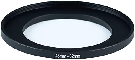 46mm to 62mm Step-Up Ring Filter Adapter for All Brands UV ND CPL Metal Ring Step-Up Rings Adapter Filter (46mm-62mm)