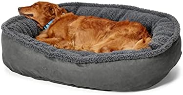 Orvis ComfortFill-Eco Fleece Wraparound Dog Bed - Soft Dog Beds with 360-Degree Support for Small, Medium, Large Dogs, Gun Metal - S
