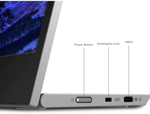 Lenovo L15 Portable Monitor, 15.6” Display, Full HD Resolution, IPS Panel, 250 nits Brightness, 60Hz Refresh Rate, USB-C Ports, Height-Adjustable Stand, Flicker-Free Technology, Grey