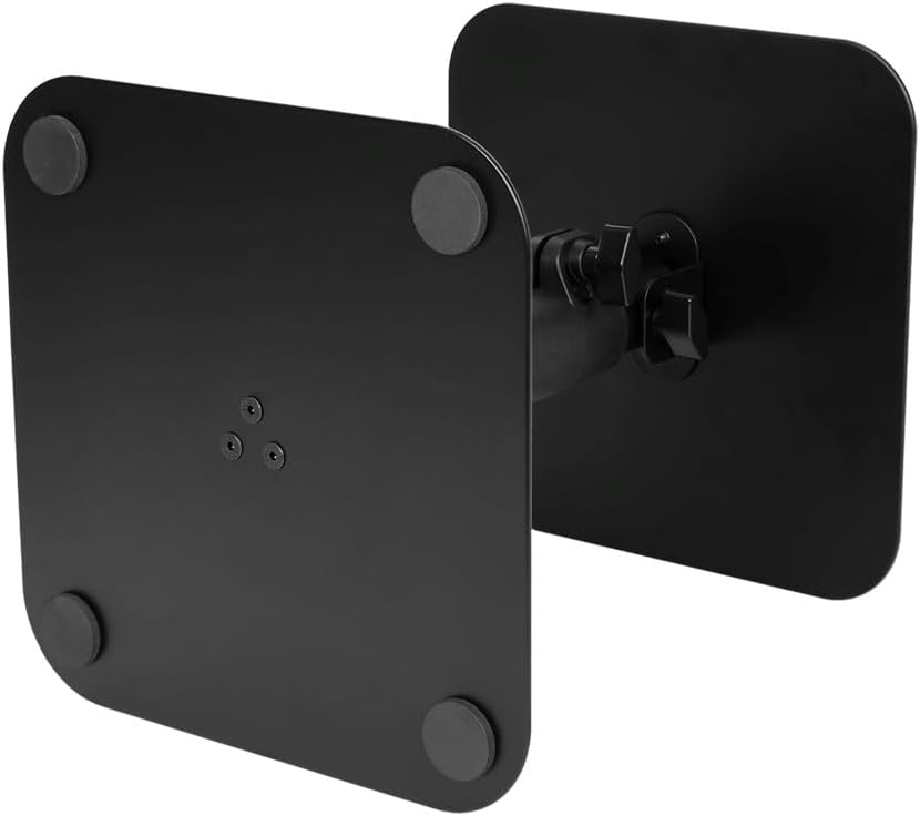 Monoprice Desktop Freestanding Speaker Stands Pair Adjustable with Cable Management, for Medium/Large Bookshelf Studio Monitor Speakers