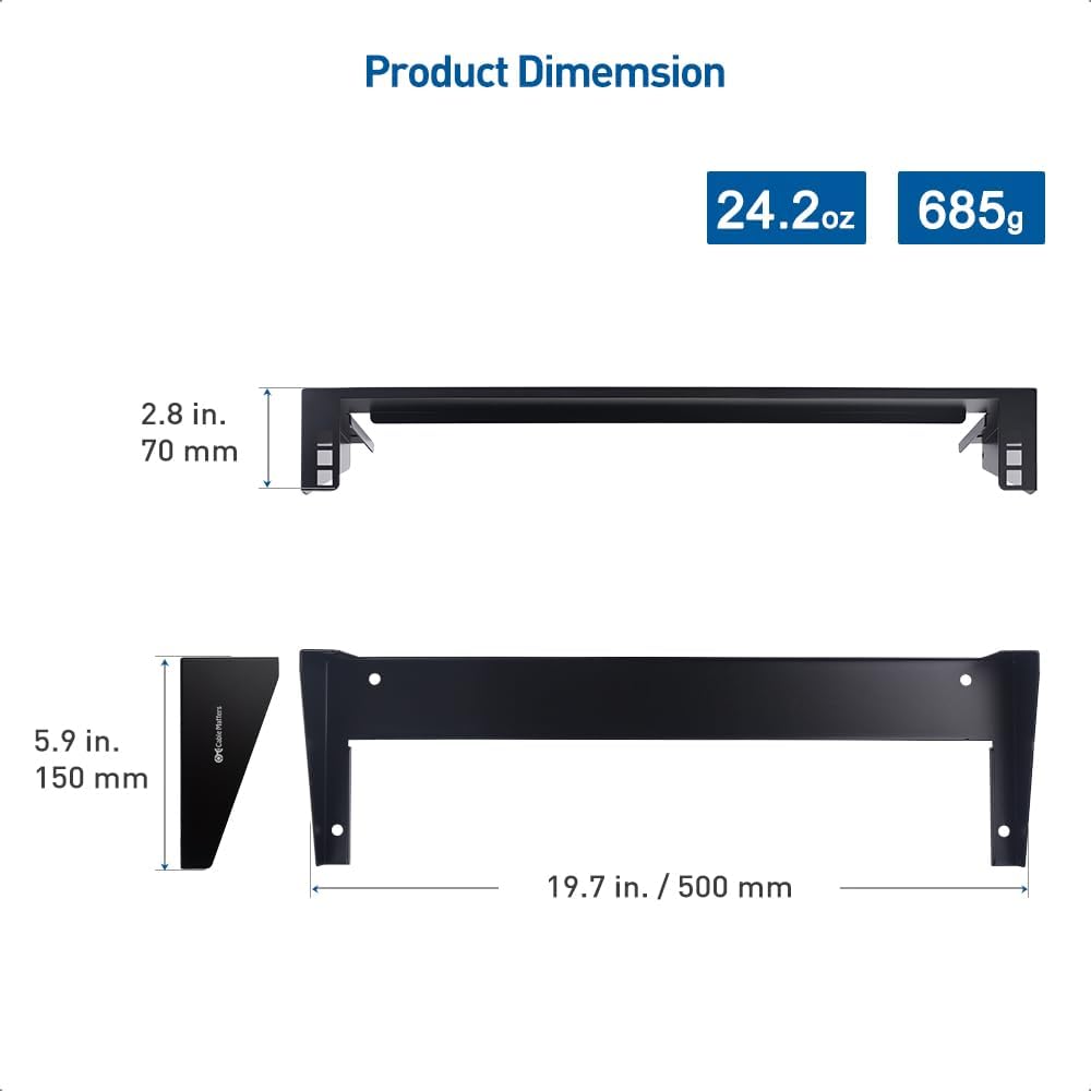 [Enhanced] Cable Matters Max 170 lbs 19-inch Vertical 1U Wall Rack Bracket