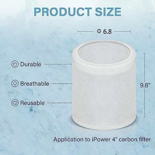 iPower Upgrade 4 Inch Air Carbon Filter Replacement Prefilter Sleeve Cover