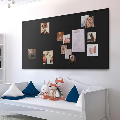 INNOVART Extra Large Cork Bulletin Board 96"X48" with Black Aluminum Frame