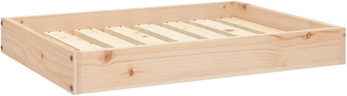 Solid Wood Pine Dog Bed, Solid Wood Pet Bed, Small Pet Furniture Cat & Dog Bed Frame, 28.1"x21.3"x3.5",-550