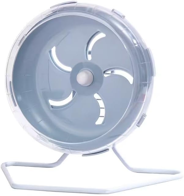Grey Silent Hamster Wheel 7 inch, Silent Exercise, Height-Adjustable Wheel Cage Accessories, Running Toys Small Animals Exercise, for Hamster Wheel