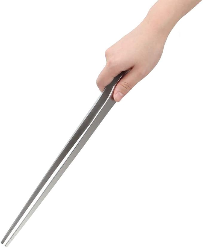 Extra Long Tweezers 18.9 Inch - FEITA Stainless Steel Straight Tweezer Tongs for Aquarium Fish Tank Plants