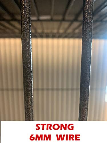 Castle PlayTop Bird Parrot Cage - 40" L X 30" W X 73" H - Wrought Iron with 6mm Extra Strong Wire (BlackVein)