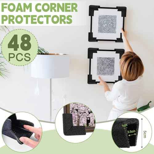 48 Pcs Foam Corner Protectors for Shipping, L-Shaped Edge Guards for