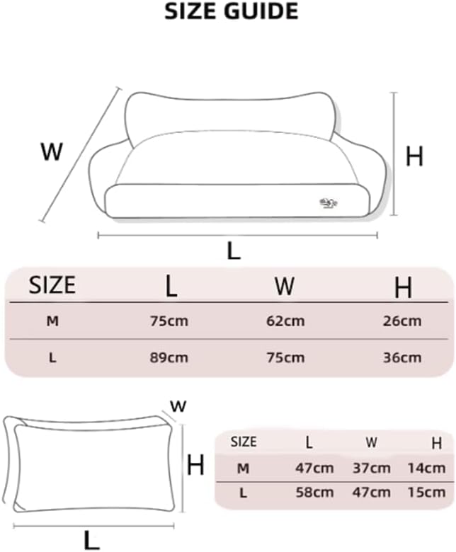 Lazy Holiday Plush Cozy Dog & Cat Sofa Bed, Teddy Velvet Dog Bed, Trendy Striped Faux Lambswool Double Layer Dog & Cat Sofa Bed Dogs Sleeping Mat for Medium Small Dogs & Cats (A-2,L)