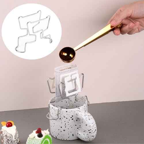 2-Pack Portable Coffee Filter Paper Bag Holder Stand Adapter Pour Over Coffee Dripper for Hanging Ear Drip Coffee Bag Single Serve Disposable Drip Coffee Filter Ceramic Large Coffee Mugs