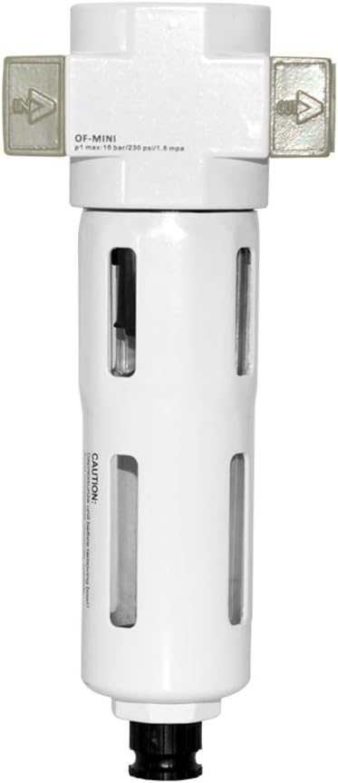 Beduan 1/4" Air in-line Compressed Particulate Filter, Moisture Water Trap