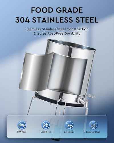CO-Z Gravity Fed Water Filter System, Stainless Steel Gravity Water