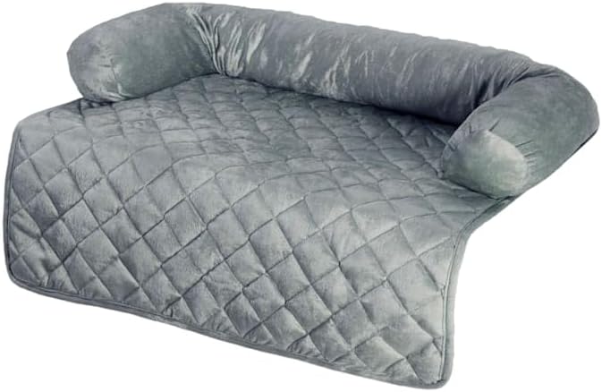 PETMAKER Furniture Protector Pet Cover with Bolster for Dogs, 30.5" L X 30" W, Gray