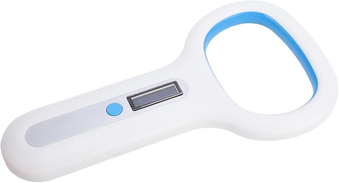 HEEPDD Pet Microchip Scanner, Trackers Reader for Dogs and Cats with OLED Display and Connectivity for Vet Professionals Pet Microchip Scanner, Rechargeable Nan Gardening (White)