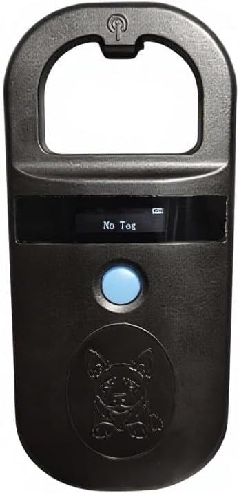 Pet Microchip Scanner ISO11784/85/FDX-B/EMID Animal Handheld Reader,134.2kHz Pet ID Scanner Rechargeable Animal Chip Registration, for Dog/Cat/Pig/Animal (190A Black)
