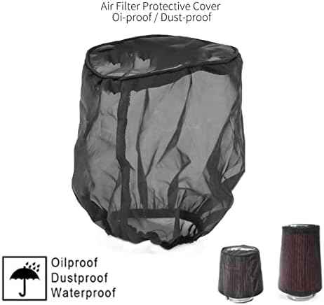 Air Filter Wrap, Universal Car Cold Air Filter Protective Cover Dustproof, Air Intake Filter Sock Cover for High Flow Air Intake Filters（Small）