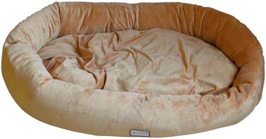 Ultra-Soft Dog Bed - Waterproof & Skid-Free - Earth Brown - Plush Velvet Comfort