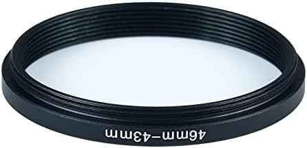 46mm to 43mm Step-Down Ring Filter Adapter for All Brands UV ND CPL Metal Ring Step-Down Rings Adapter Filter (46mm-43mm)
