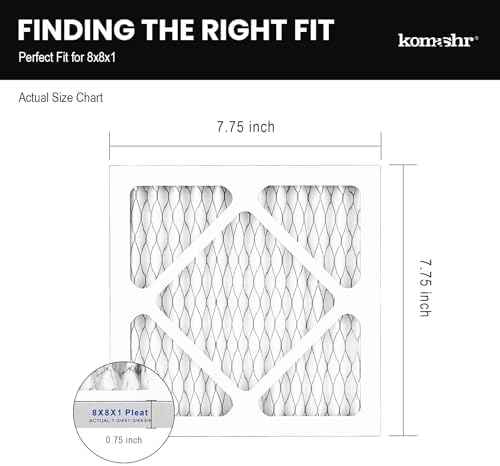 8x8x1 Air Filter MERV 8 (2-Pack), HVAC/Furnace AC Filter Replacement