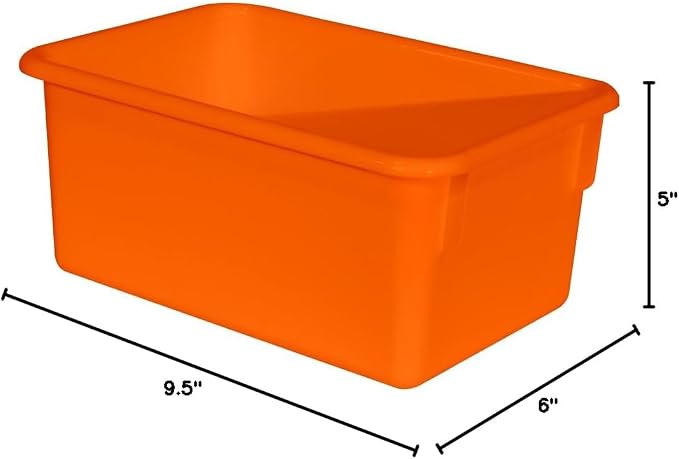 Wood Designs Cubby Storage Bin, Heavy Duty Plastic Containers