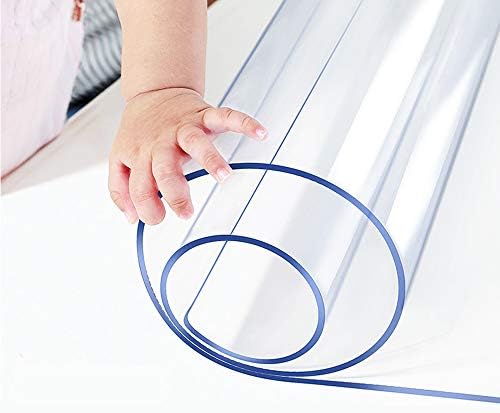 Wadrac Clear Table Protector for Chair Mat for Hard Floor Hardwood End Table Bench Entryway TV Cabinet Desk Craft Work Console Folding Tabletop Mat Desktop Pad PVC Plastic Tablecloth Cover 30X48