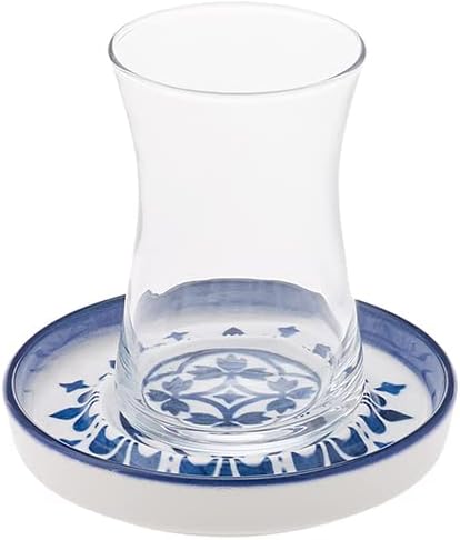 KARACA Zeher Turkish Tea Glasses Set of 12, Tea Cups