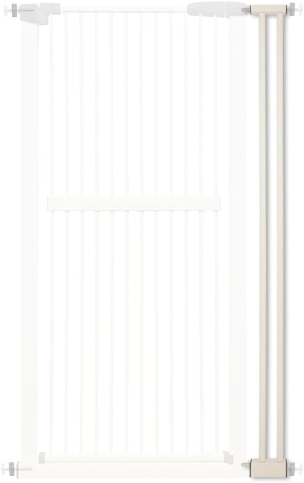 Lumizone Extra Tall Cat Gate Extension Kit 61.02" High Pressure Mounted 4.13" Extra Wide 1.37" Gap No Drilling Tall Pet Gate for Dogs (Cream, 61.02" H x 4.13" W, Extension)