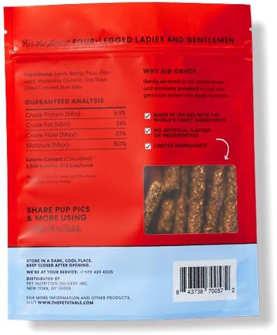 The Pets Table Air-Dried Healthy Dog Treats Multipack, Lamb 8-Ounce + Chicken 5-Ounce + Beef, 5-Ounce (Pack of 3)