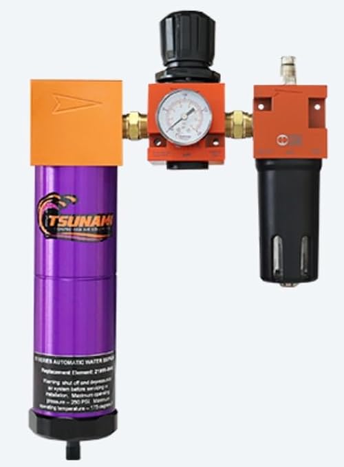 20 CFM, Tsunami 1/4" NPT Industrial Combination Water Separator Particulate