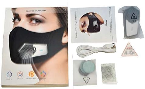 LSGTT Personal Smart Electric Air Face Mask, Reusable Wearable Air Purifiers