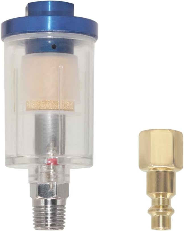 Oil Water Separator for Air Line, 1/4 Inch NPT Inlet and Outlet, Air Compressor