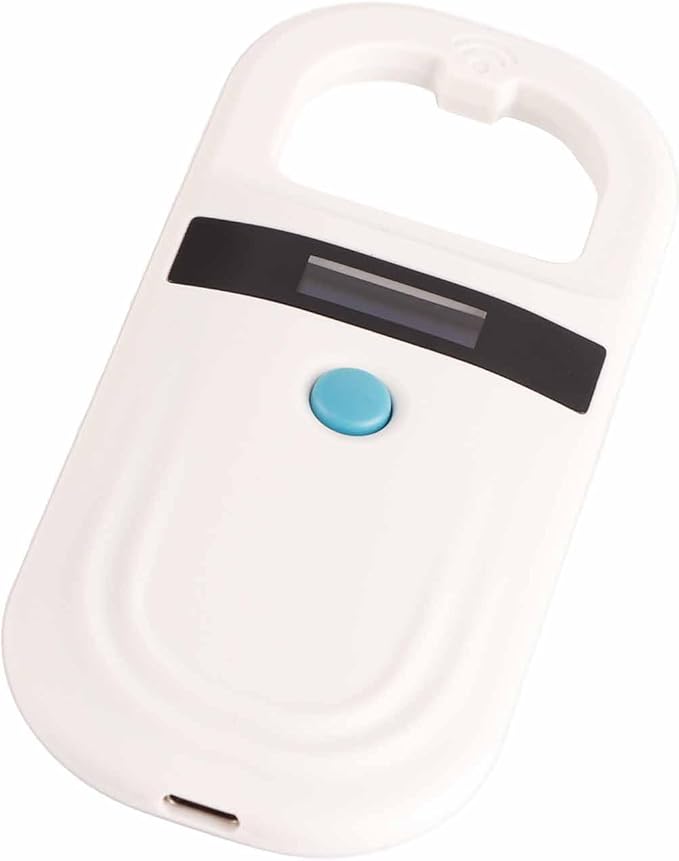 Pet ID Reader Rechargeable Microchip Scanner for Animal Management, OLED Display Screen for Outdoor Use, USB Interface, Applicable for Pet Owners