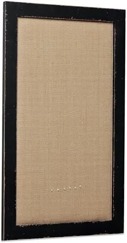 SOFE 18x29 Black Framed Bulletin Board, Fabric Pin Board Large