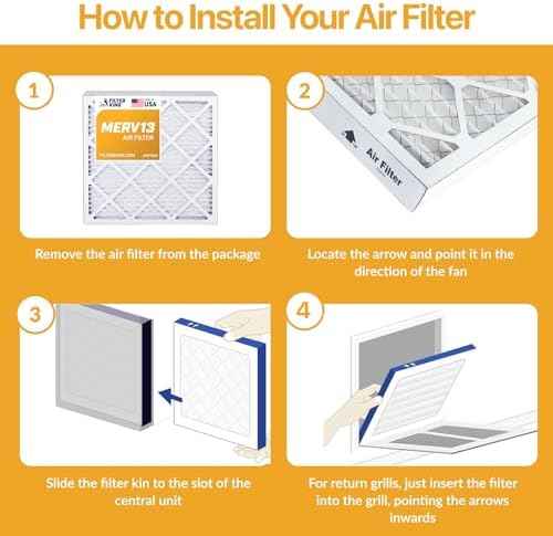 Filter King 20x23x1 MERV 13 Pleated HVAC Air Filters, 6-Pack